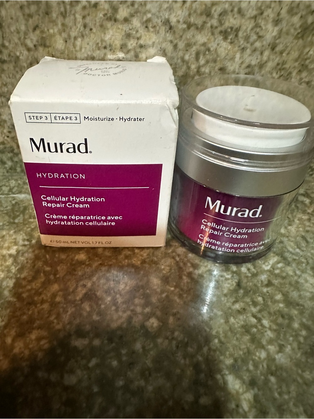 Murad Hydration Repair Cream - Magenta Jar and White Box
